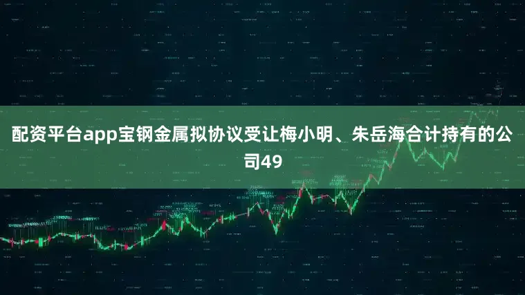 配资平台app宝钢金属拟协议受让梅小明、朱岳海合计持有的公司49