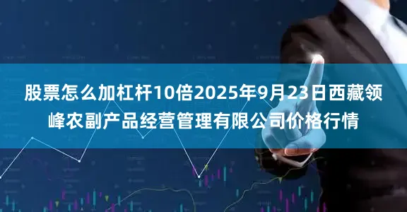 股票怎么加杠杆10倍2025年9月23日西藏领峰农副产品经营管理有限公司价格行情